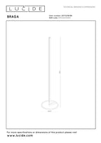 BRAGA - Vloerlamp - Ø 30 cm - LED Dimb. - CCT - 1x22W 2700K/4000K - Koffie