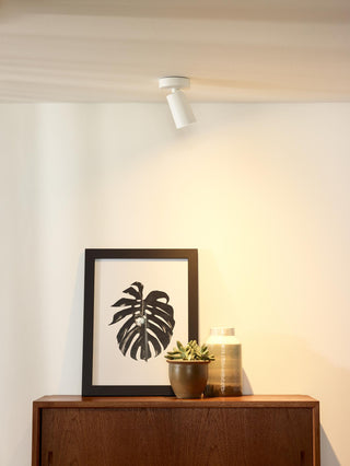 XYRUS - Plafondspot - Ø 9 cm - LED Dim to warm - GU10 - 1x5W 2200K/3000K - Wit