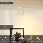XYRUS - Plafondspot - Ø 9 cm - LED Dim to warm - GU10 - 1x5W 2200K/3000K - Wit