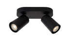 XYRUS - Spot plafonnier - LED Dim to warm - GU10 - 2x5W 2200K/3000K - Noir