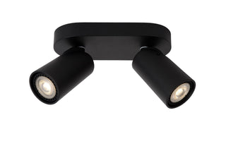 XYRUS - Spot plafonnier - LED Dim to warm - GU10 - 2x5W 2200K/3000K - Noir