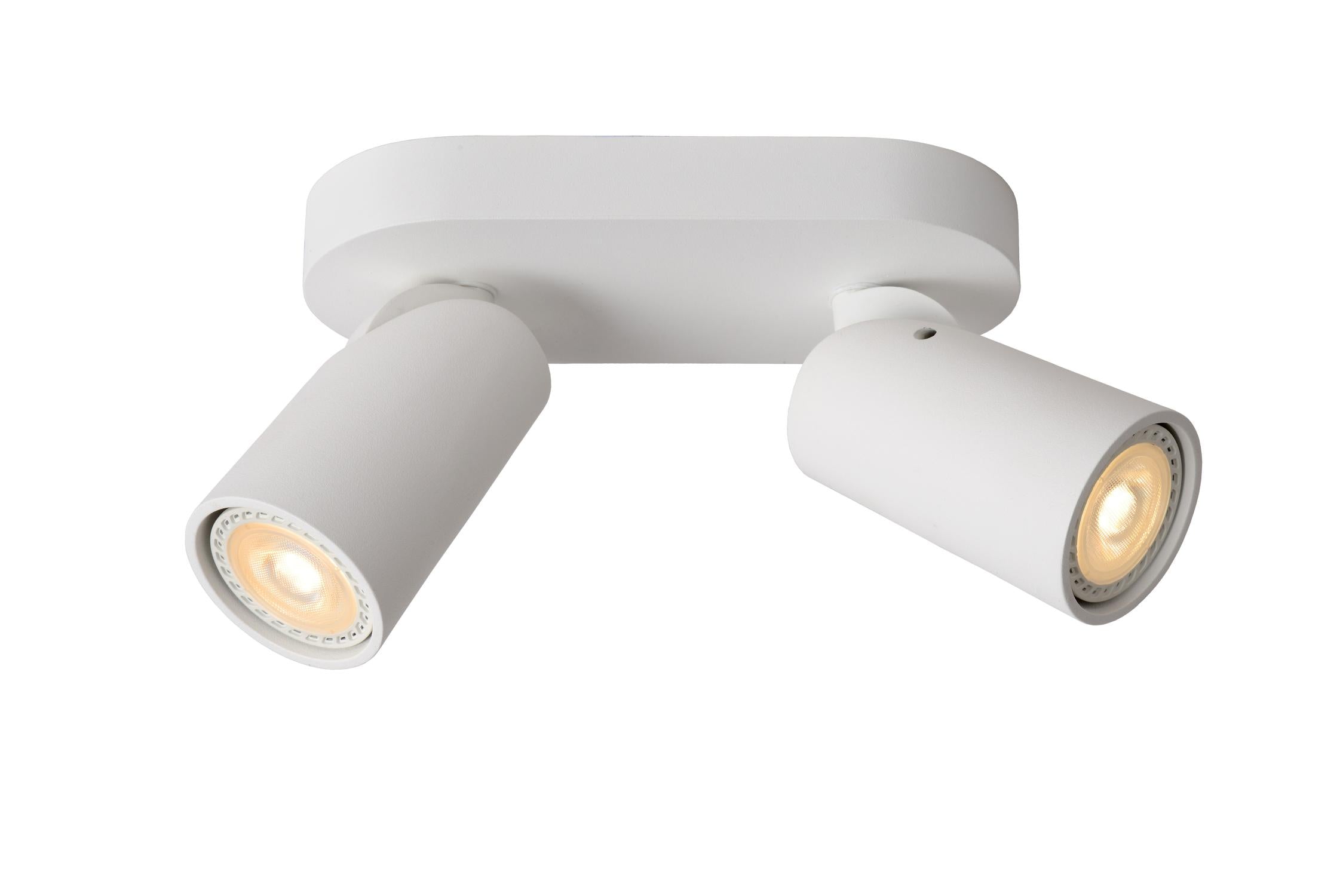 XYRUS - Spot plafonnier - LED Dim to warm - GU10 - 2x5W 2200K/3000K - Blanc