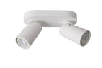 XYRUS - Spot plafonnier - LED Dim to warm - GU10 - 2x5W 2200K/3000K - Blanc
