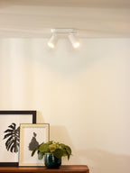 XYRUS - Spot plafonnier - LED Dim to warm - GU10 - 2x5W 2200K/3000K - Blanc