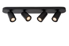 XYRUS - Spot plafonnier - LED Dim to warm - GU10 - 4x5W 2200K/3000K - Noir