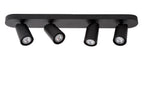 XYRUS - Spot plafonnier - LED Dim to warm - GU10 - 4x5W 2200K/3000K - Noir
