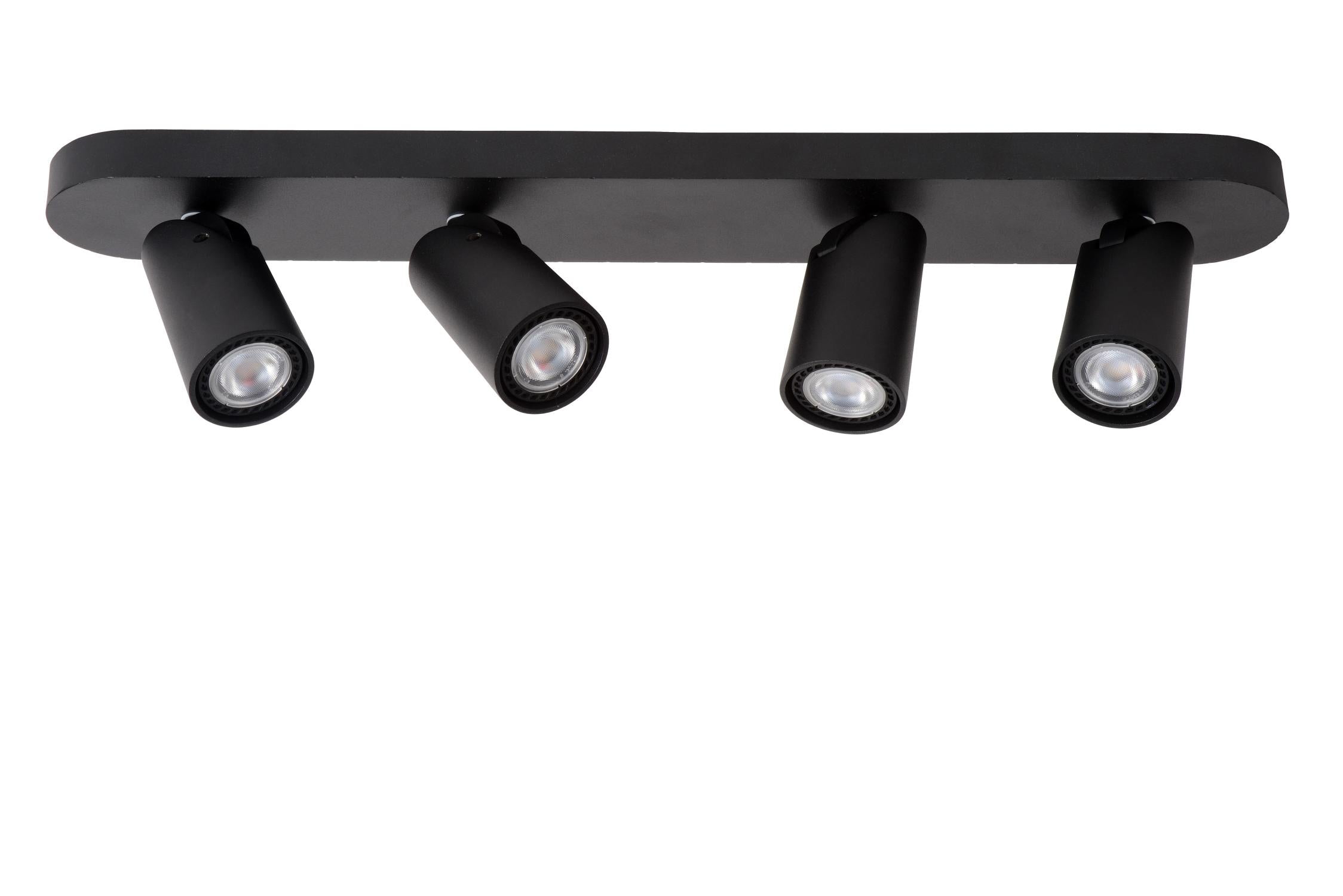 XYRUS - Spot plafonnier - LED Dim to warm - GU10 - 4x5W 2200K/3000K - Noir