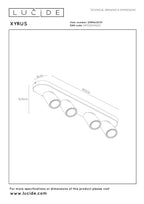 XYRUS - Plafondspot - LED Dim to warm - GU10 - 4x5W 2200K/3000K - Wit