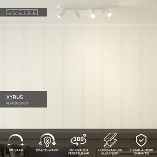 XYRUS - Plafondspot - LED Dim to warm - GU10 - 4x5W 2200K/3000K - Wit