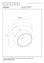 ESFERA - Plafondspot - LED Dimb. - 1x11W 2700K - Wit