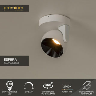 ESFERA - Plafondspot - LED Dimb. - 1x11W 2700K - Wit