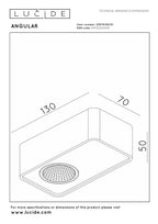 ANGULAR - Spot de plafond - LED Dimmable - 1x6W 2700K - Blanc