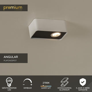 ANGULAR - Spot de plafond - LED Dimmable - 1x6W 2700K - Blanc