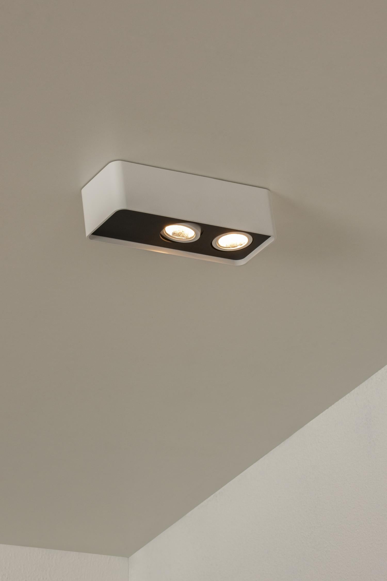 ANGULAR - Spot de plafond - LED Dimmable - 2x5W 2700K - Blanc
