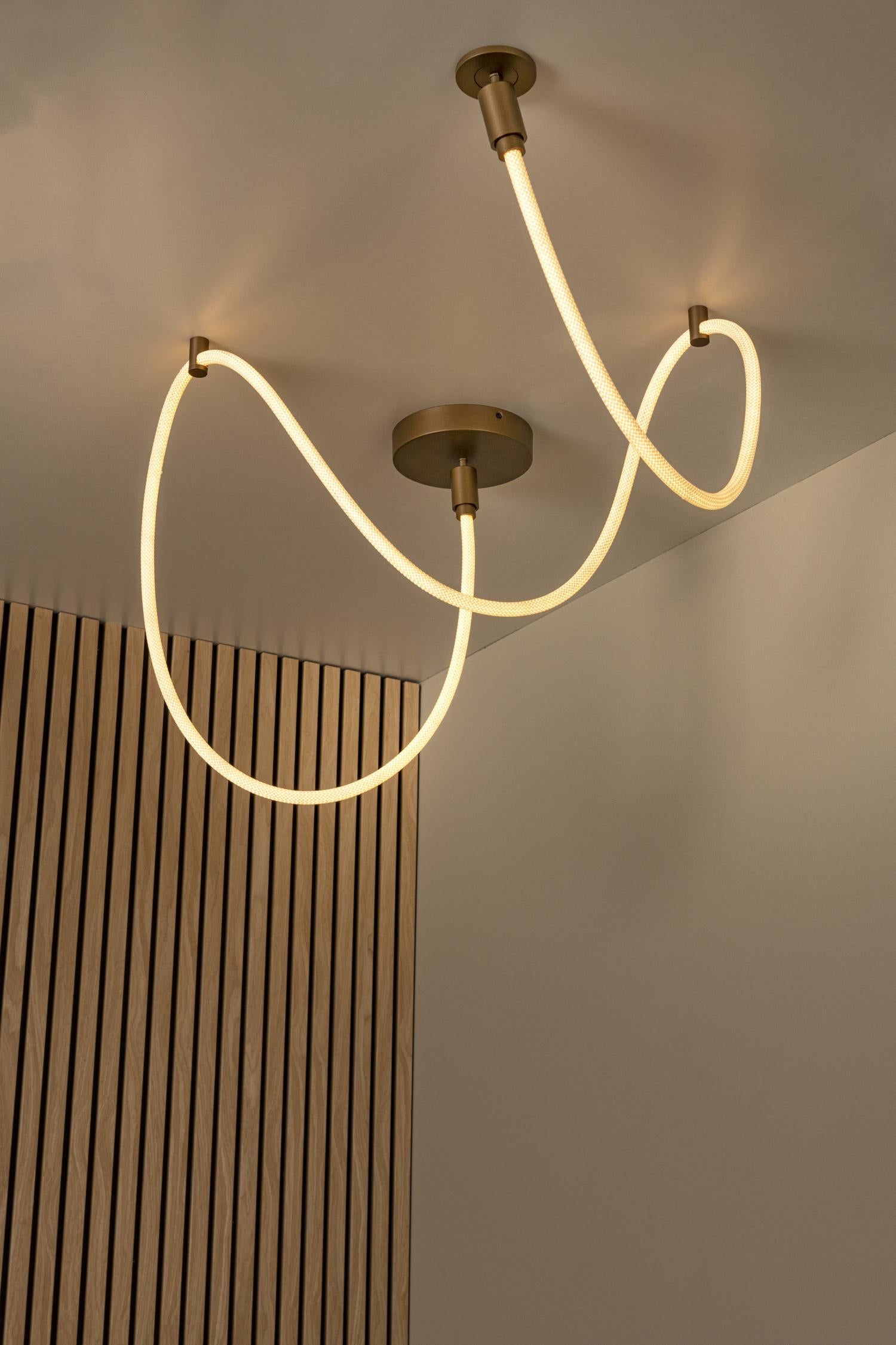 JANDERIN - Plafonnier - LED Var. - CCT - 1x36W 2200K/3300K - Couleur champagne | Vibes