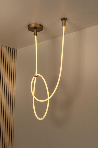 JANDERIN - Plafonnier - LED Var. - CCT - 1x36W 2200K/3300K - Couleur champagne | Vibes