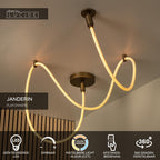 JANDERIN - Plafonnier - LED Var. - CCT - 1x36W 2200K/3300K - Couleur champagne | Vibes