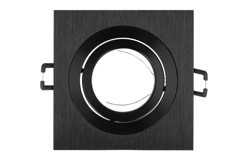 Spot encastrable LED line PRIME AKROS carré orientable noir IP20