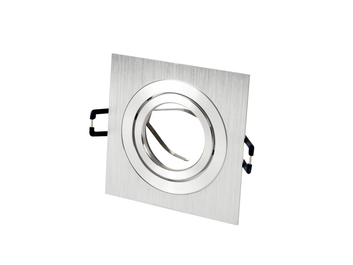 Spot encastrable LED line PRIME AKROS carré orientable argent IP20