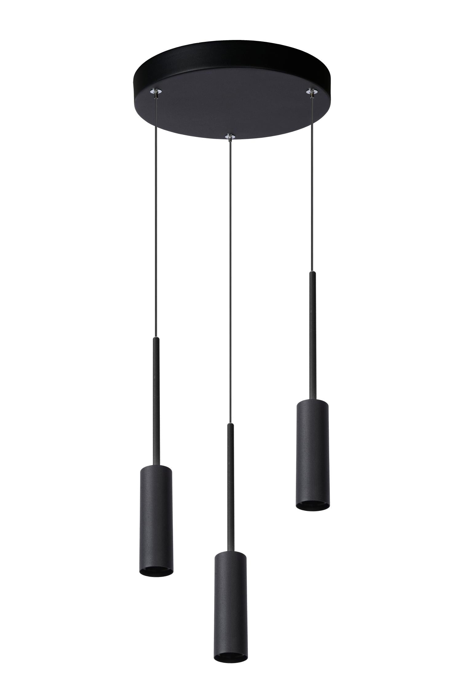 TUBULE - Hanglamp - Ø 26 cm - LED - 3x7W 2700K - Zwart