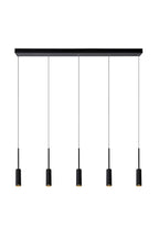 TUBULE - Hanglamp - LED - 5x7W 2700K - Zwart