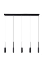 TUBULE - Hanglamp - LED - 5x7W 2700K - Zwart