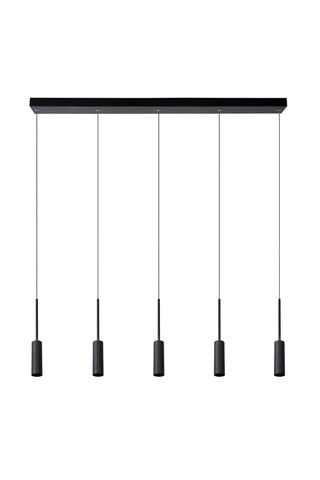 TUBULE - Hanglamp - LED - 5x7W 2700K - Zwart