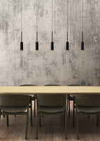 TUBULE - Hanglamp - LED - 5x7W 2700K - Zwart