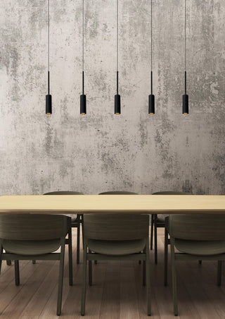 TUBULE - Hanglamp - LED - 5x7W 2700K - Zwart