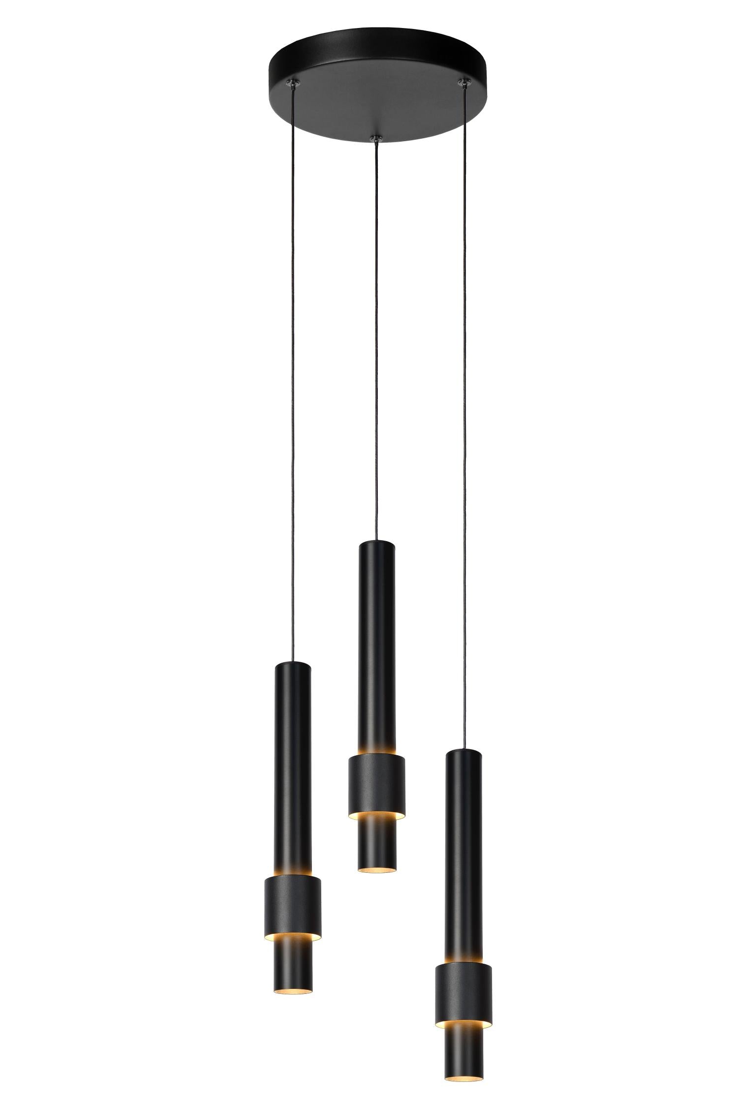 MARGARY - Hanglamp - Ø 28 cm - LED Dimb. - 3x4W 2700K - Zwart
