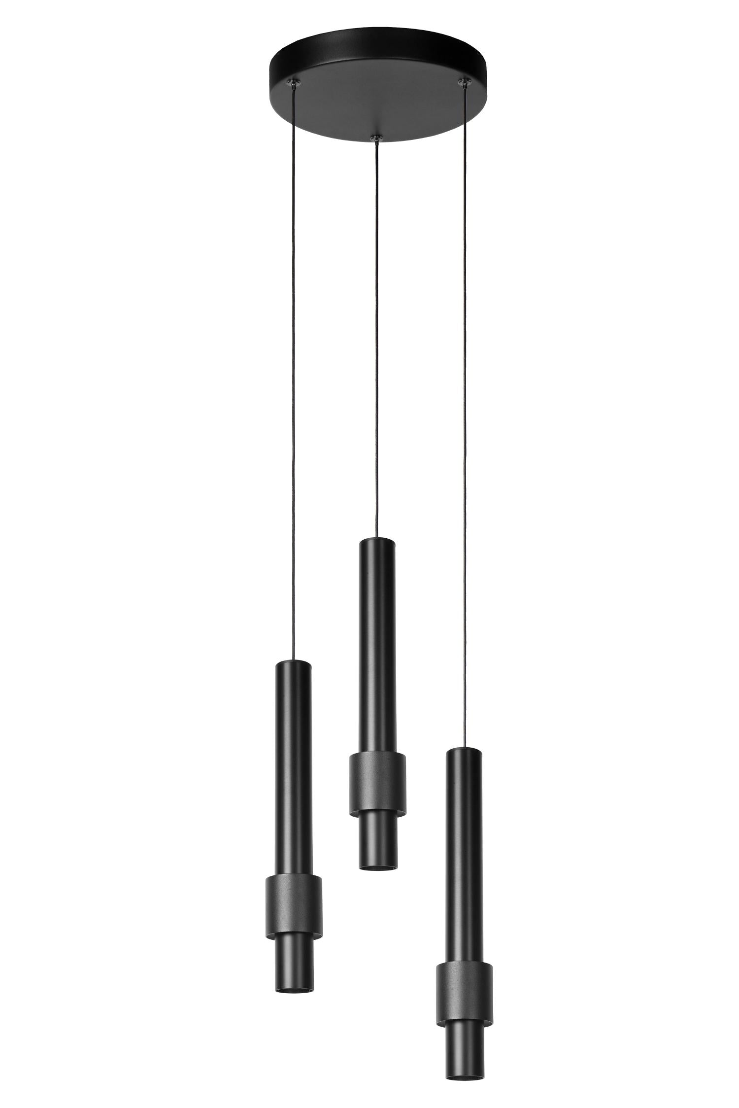 MARGARY - Hanglamp - Ø 28 cm - LED Dimb. - 3x4W 2700K - Zwart