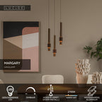 MARGARY - Suspension - Ø 28 cm - LED Var. - 3x4W 2700K - Café