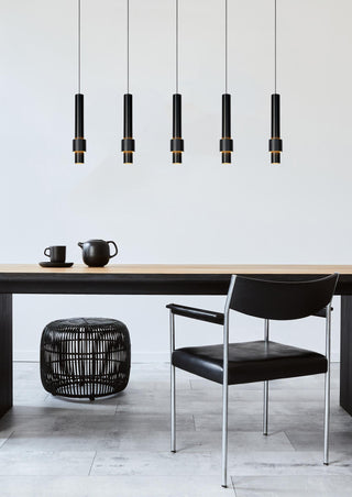 MARGARY - Pendant light - LED Dimmable - 5x4.2W 2700K - Black