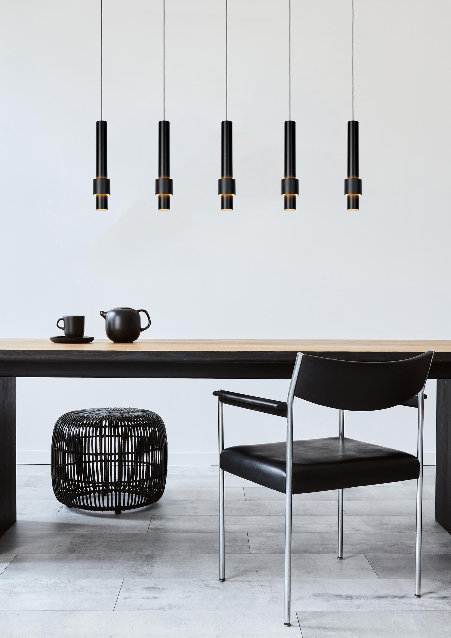 MARGARY - Pendant light - LED Dimmable - 5x4.2W 2700K - Black