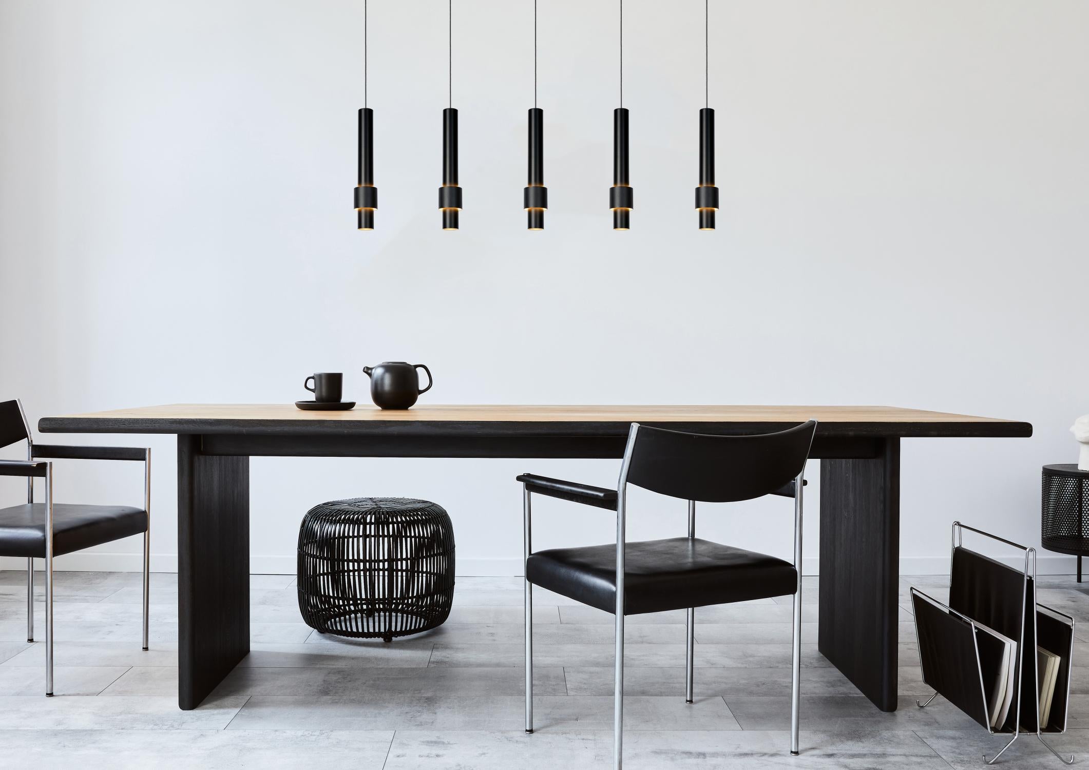 MARGARY - Pendant light - LED Dimmable - 5x4.2W 2700K - Black