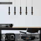 MARGARY - Pendant light - LED Dimmable - 5x4.2W 2700K - Black