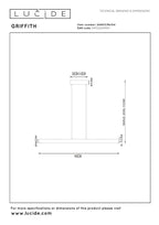 GRIFFITH - Suspension - LED Dimmable - CCT - 1x33W 2700K/4000K - Bronze