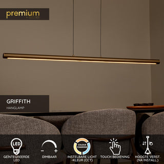 GRIFFITH - Suspension - LED Dimmable - CCT - 1x33W 2700K/4000K - Bronze