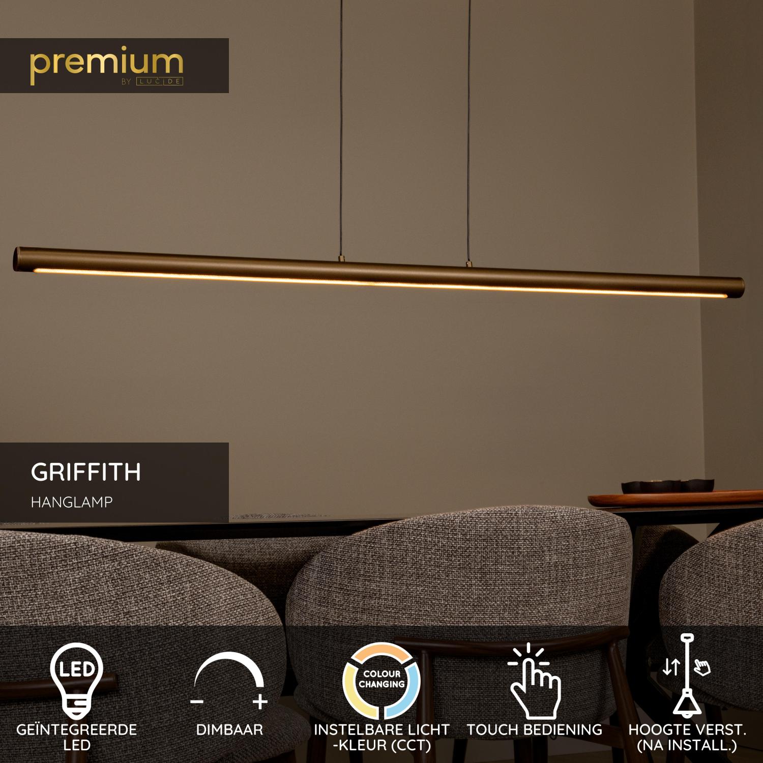 GRIFFITH - Suspension - LED Dimmable - CCT - 1x33W 2700K/4000K - Bronze