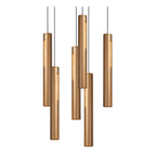 GRIFFITH - Pendant light - Ø 38 cm - LED Dimmable - CCT - 6x6W 2700K/4000K - Suitable for voids and high ceilings - Bronze
