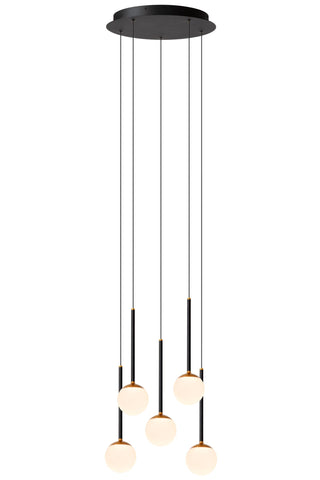 CALINA - Suspension - Ø 42 cm - LED Dimmable - 5x8,2W 2700K - Noir