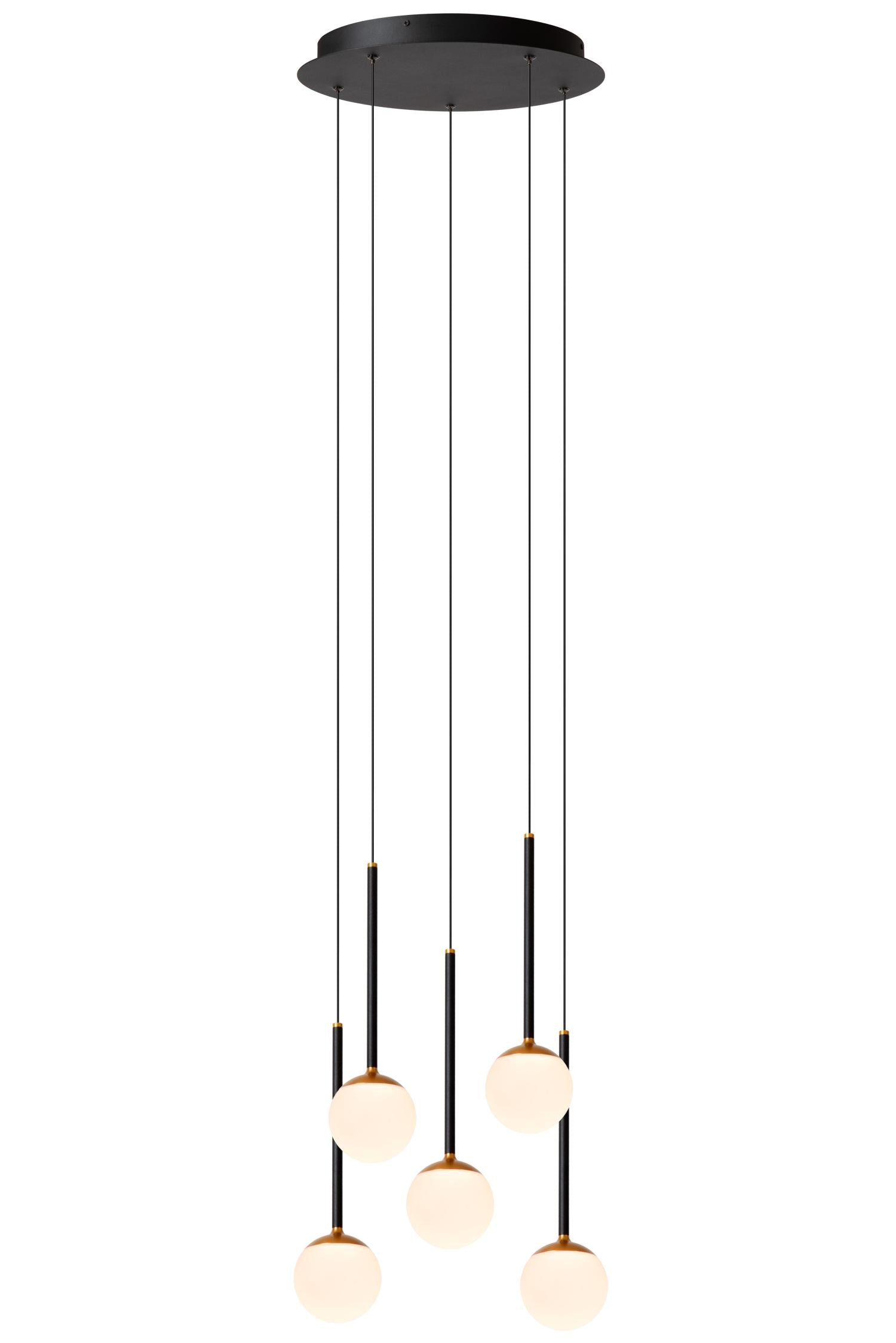 CALINA - Suspension - Ø 42 cm - LED Dimmable - 5x8,2W 2700K - Noir