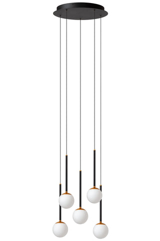 CALINA - Suspension - Ø 42 cm - LED Dimmable - 5x8,2W 2700K - Noir