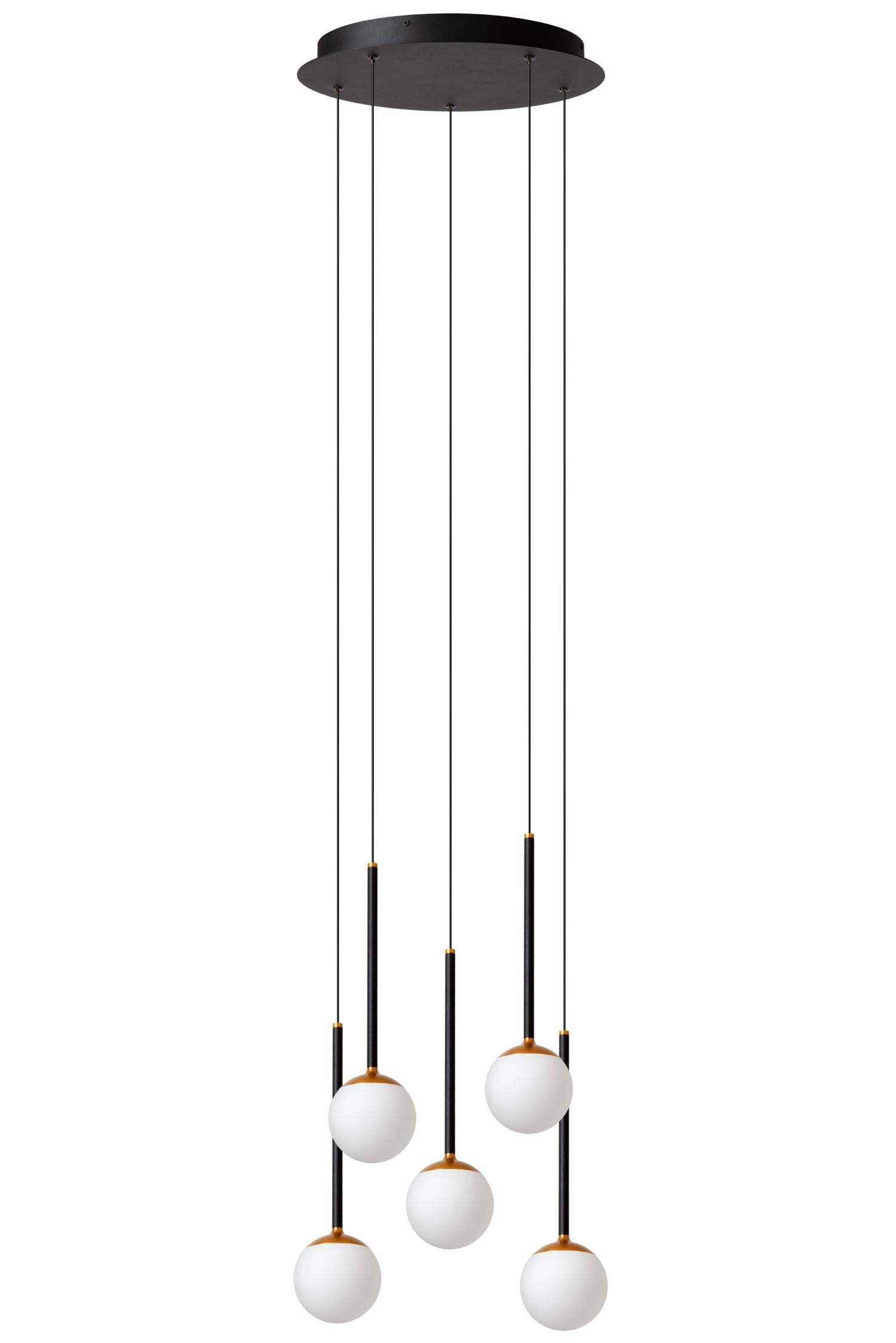 CALINA - Suspension - Ø 42 cm - LED Dimmable - 5x8,2W 2700K - Noir