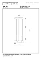 CALINA - Suspension - Ø 42 cm - LED Dimmable - 5x8,2W 2700K - Noir