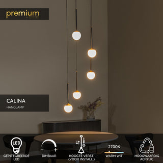 CALINA - Suspension - Ø 42 cm - LED Dimmable - 5x8,2W 2700K - Noir
