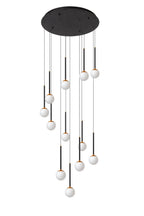 CALINA - Hanglamp - Ø 69,9 cm - LED Dimb. - 12x7,7W 2700K - Zwart