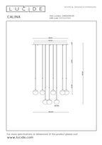 CALINA - Hanglamp - Ø 69,9 cm - LED Dimb. - 12x7,7W 2700K - Zwart