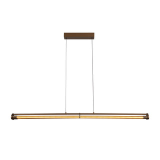JANDERIN - Hanglamp - LED Dimb. - CCT - 2x16,5W 2200K/3300K - Handbewegingssensor - Champagne kleur | Vibes