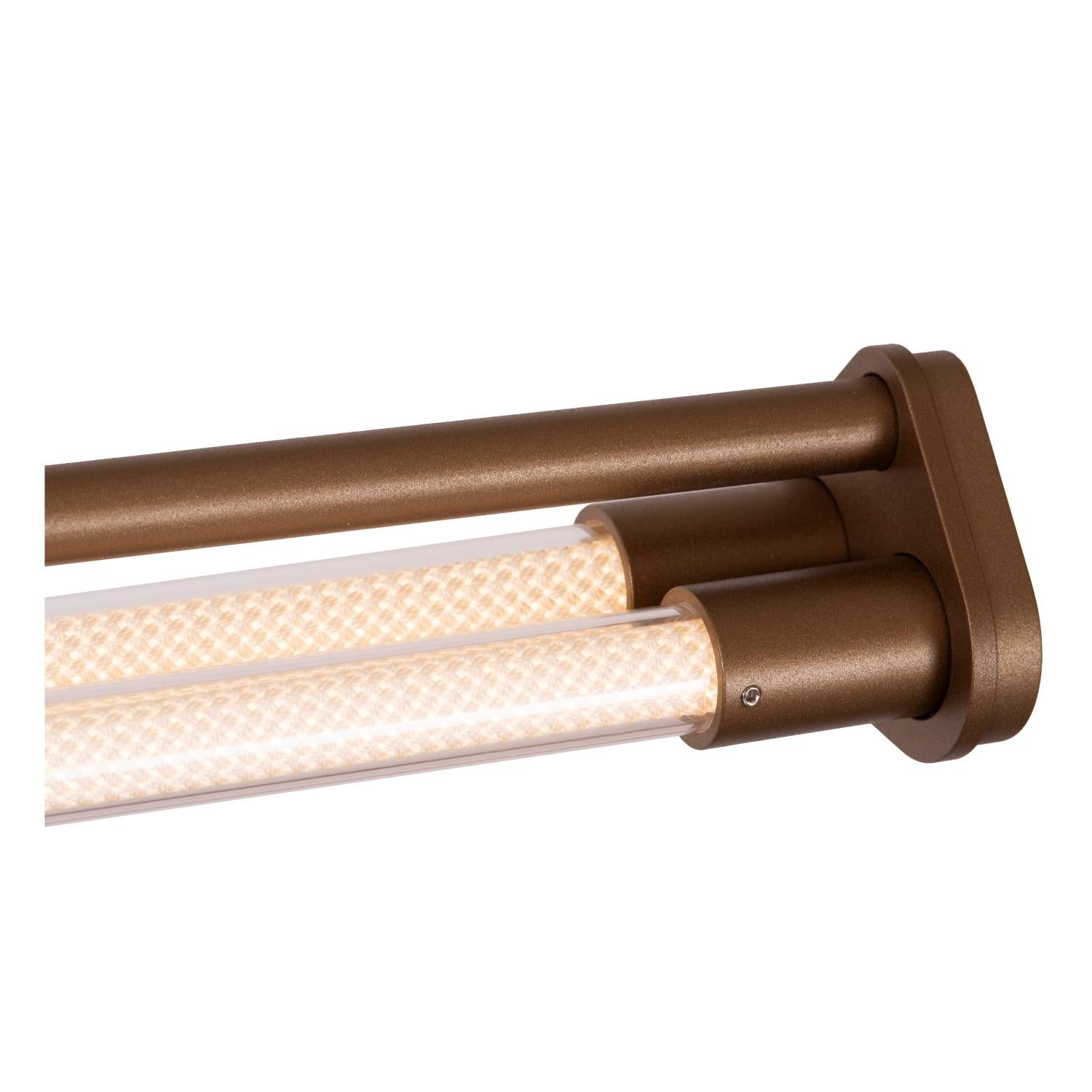 JANDERIN - Hanglamp - LED Dimb. - CCT - 2x16,5W 2200K/3300K - Handbewegingssensor - Champagne kleur | Vibes